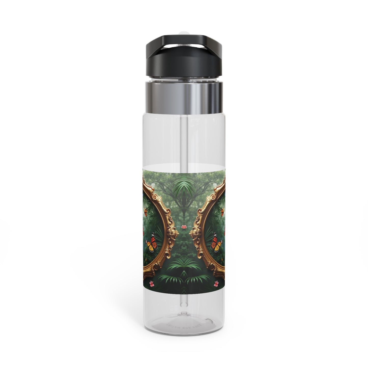 Tropical 20oz Tritan Sport Water Bottle -  Leakproof, Lightweight, BPA-Free / Framed Monarch Gathering