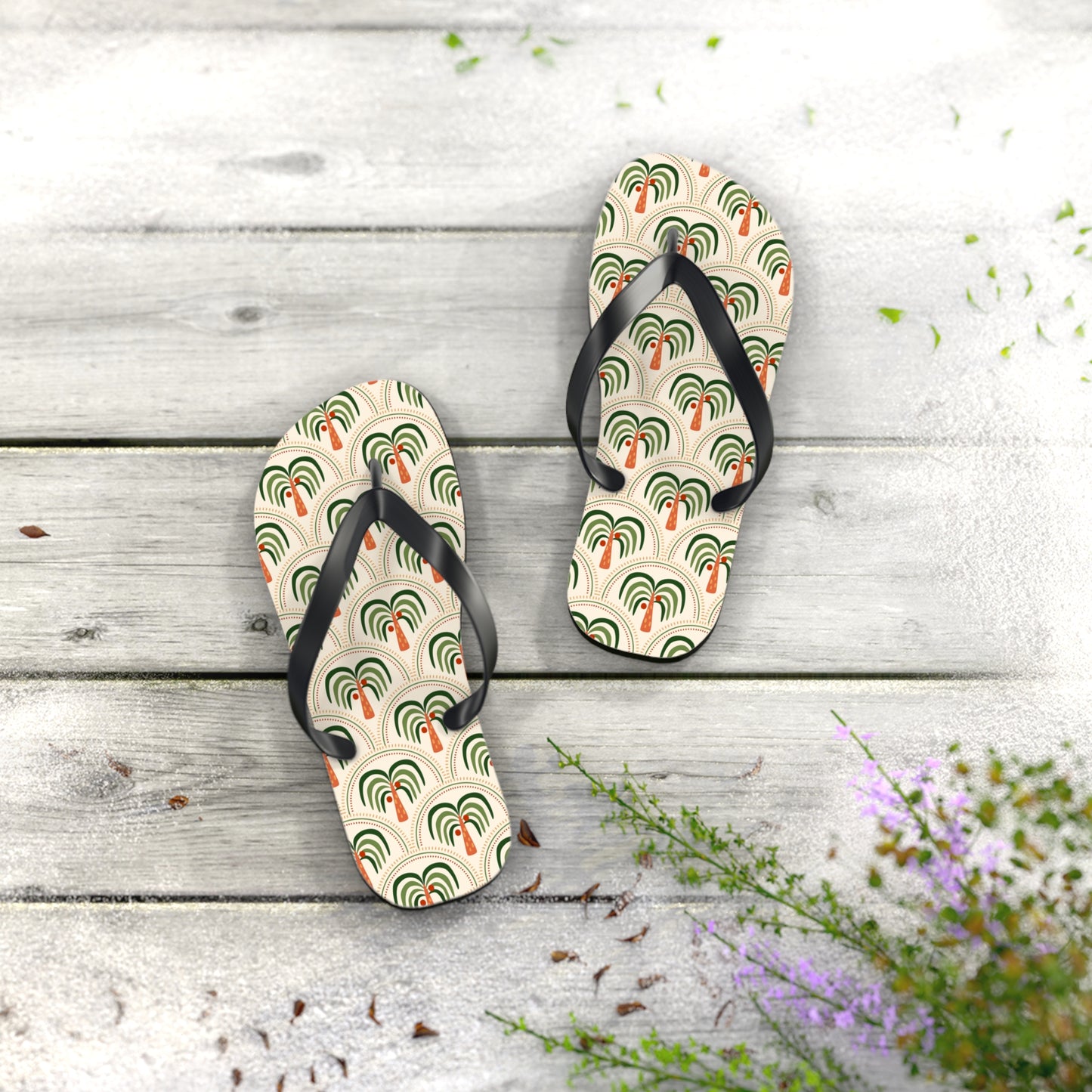 Flip Flops - Exotic Stylized Palms