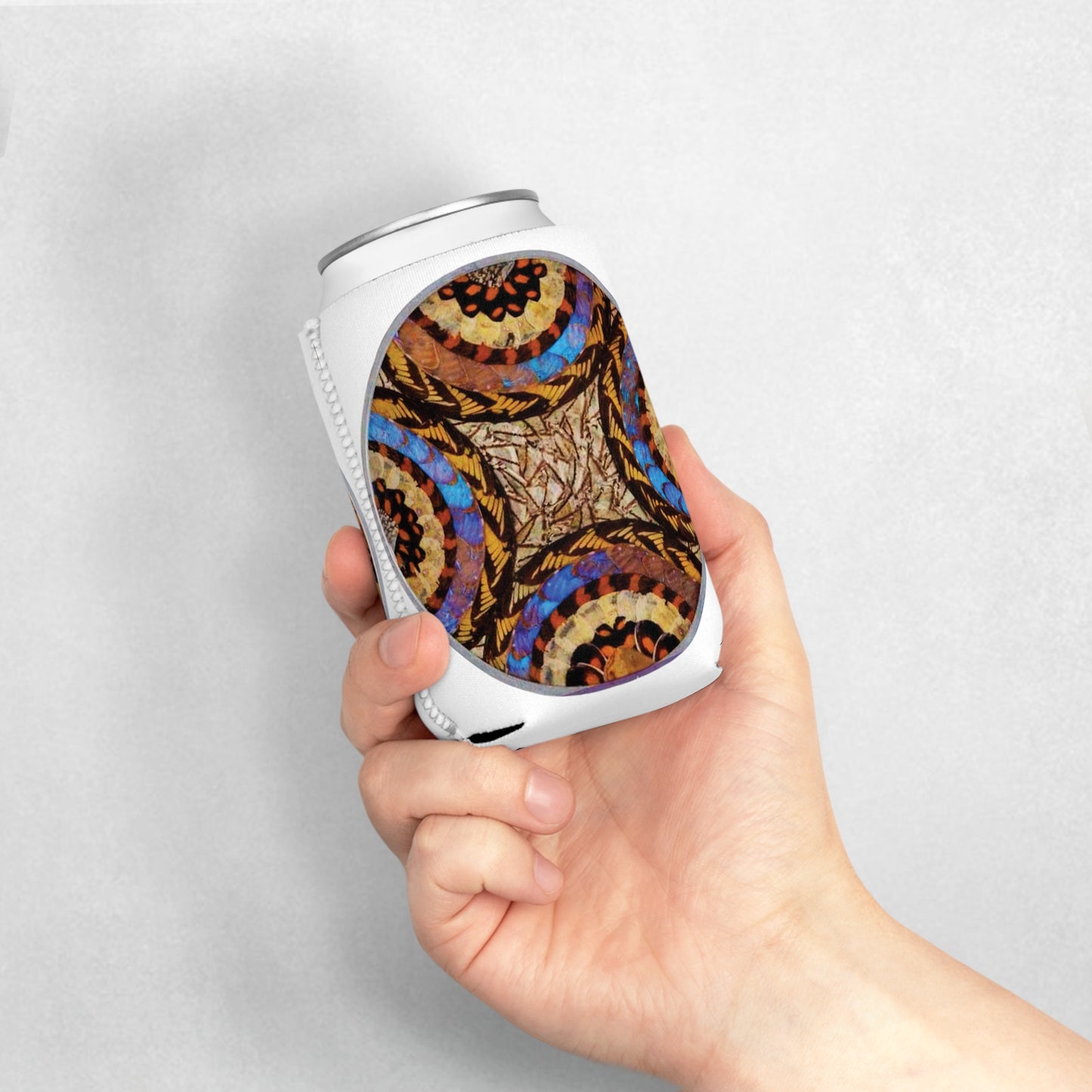 Real Exotic Butterfly Wing Art Can Cooler Sleeve - Perfect for Outdoor Picnics