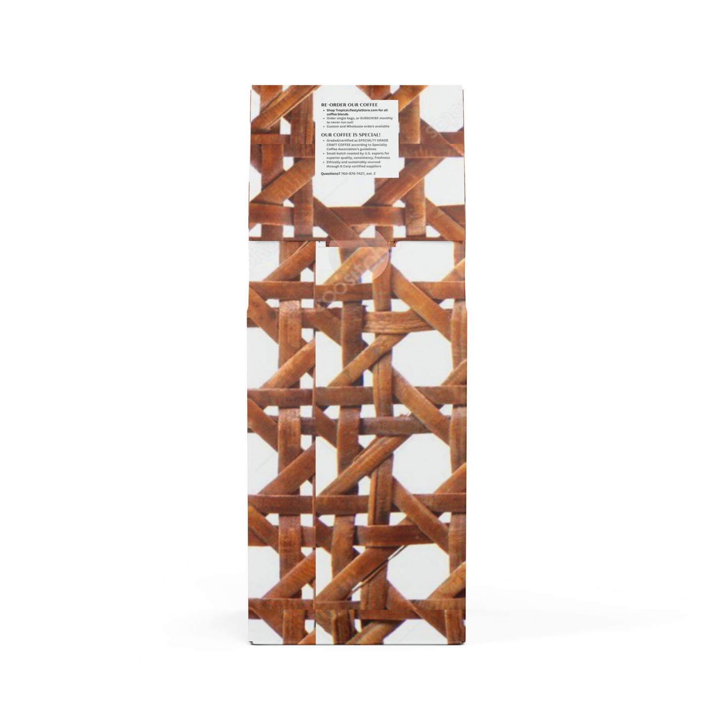 Citrus Bay Blend™ (Medium Roast) Specialty Grade Craft Coffee / Chair Wicker, Brown