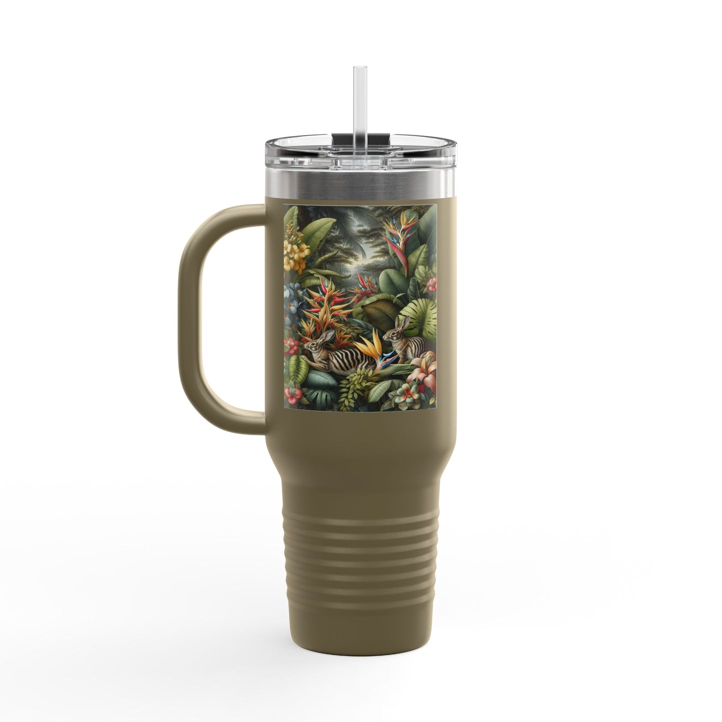 Rainforest Rabbit Outing Insulated Travel Mug - 40oz - Perfect for Outdoor Adventures