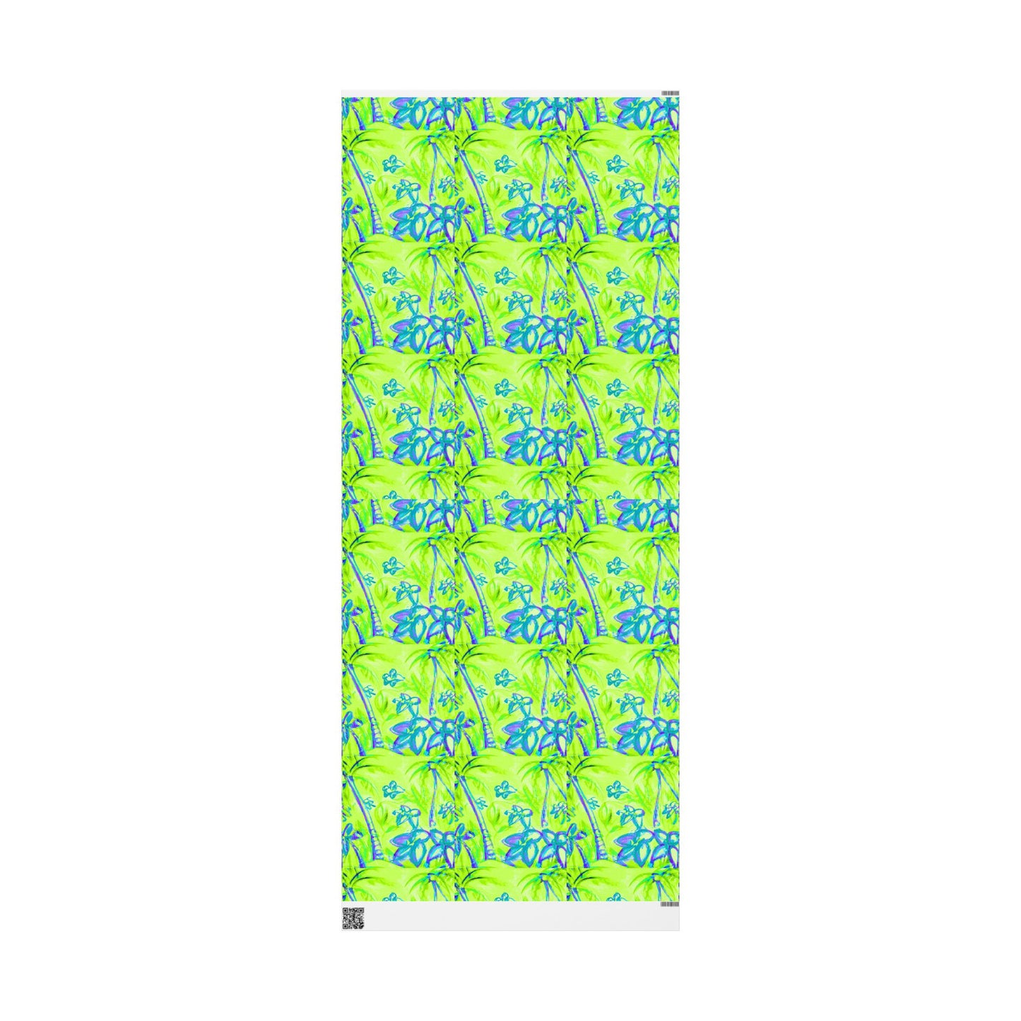 Wrapping Paper - Tropical Gift Wrap for All Occasions, 3 Sizes/2 Finishes / Tropical Doodles, Lime