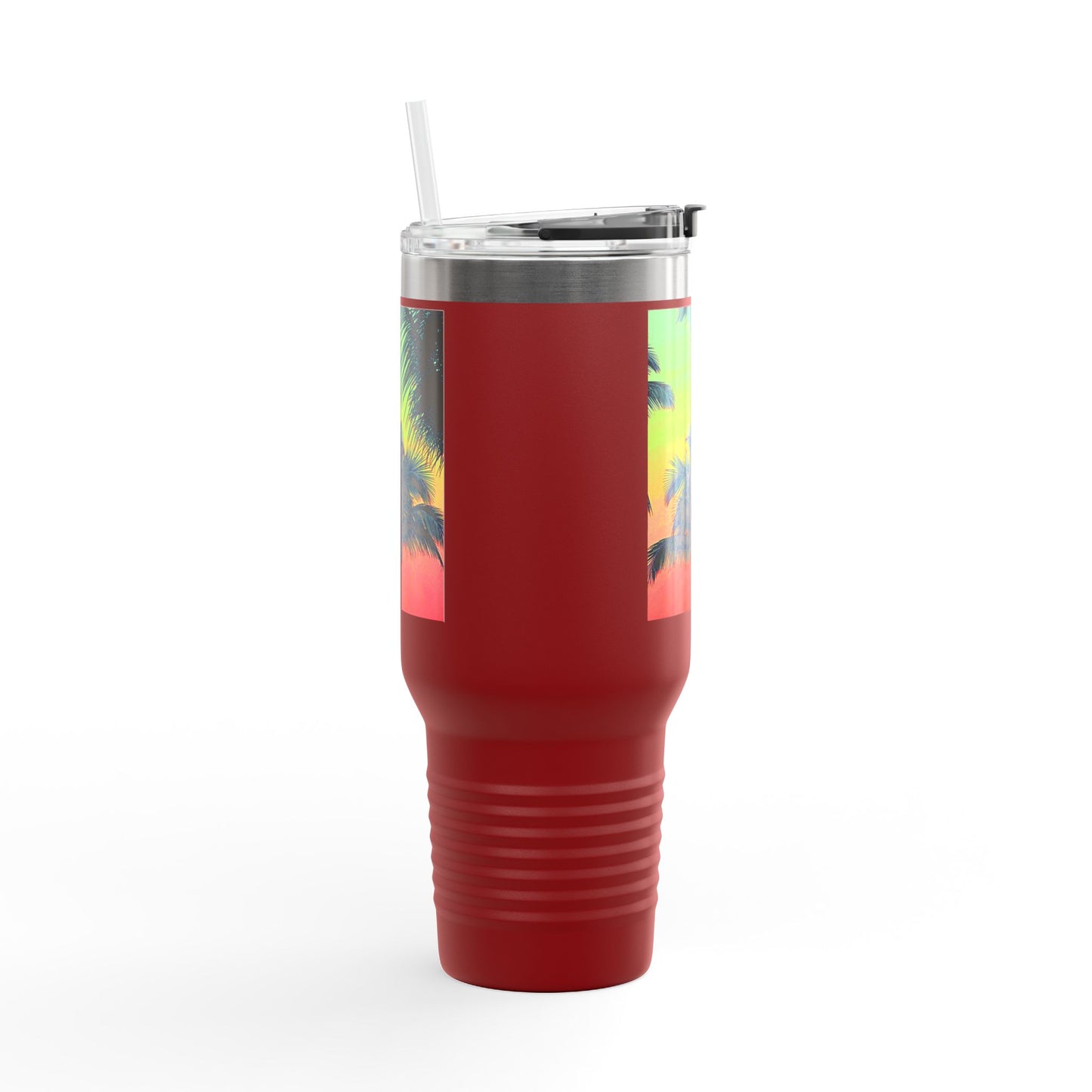 Insulated Travel Mug, 40oz / Palm Glow Sangria - Perfect for Outdoor Adventures