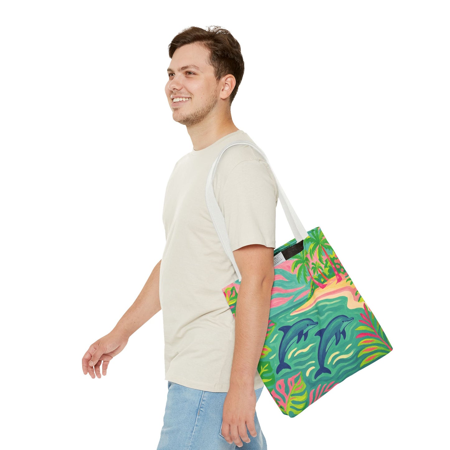 Jumping Dolphins Tote Bag - 3 Sizes