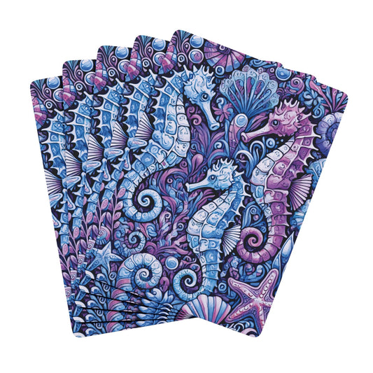 Poker Playing Cards - Seahorse Trio/Blue