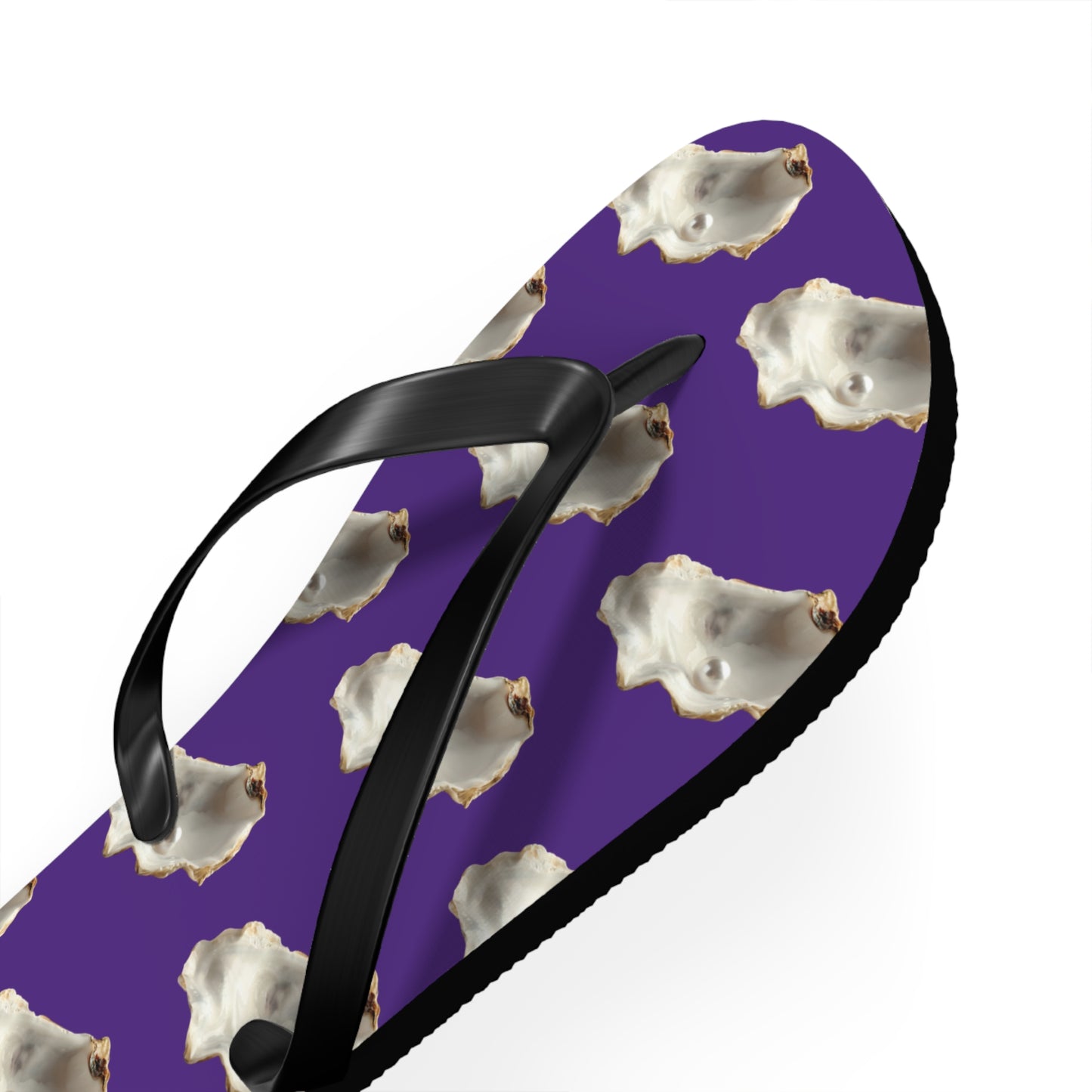 Flip Flops - White Pearl Oyster, purple