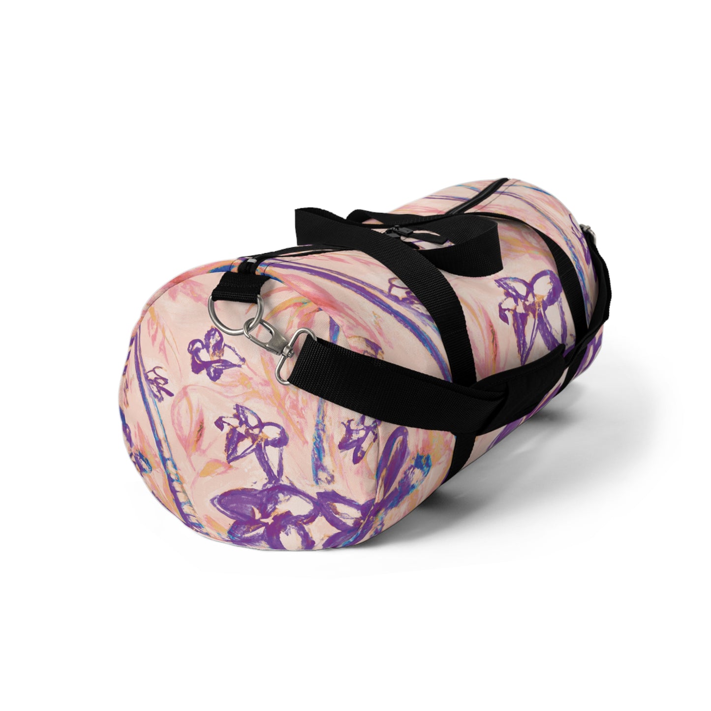 Tropical Rainforest Duffel Bag - Perfect for Travel and Gym / Tropical Doodles, Peach