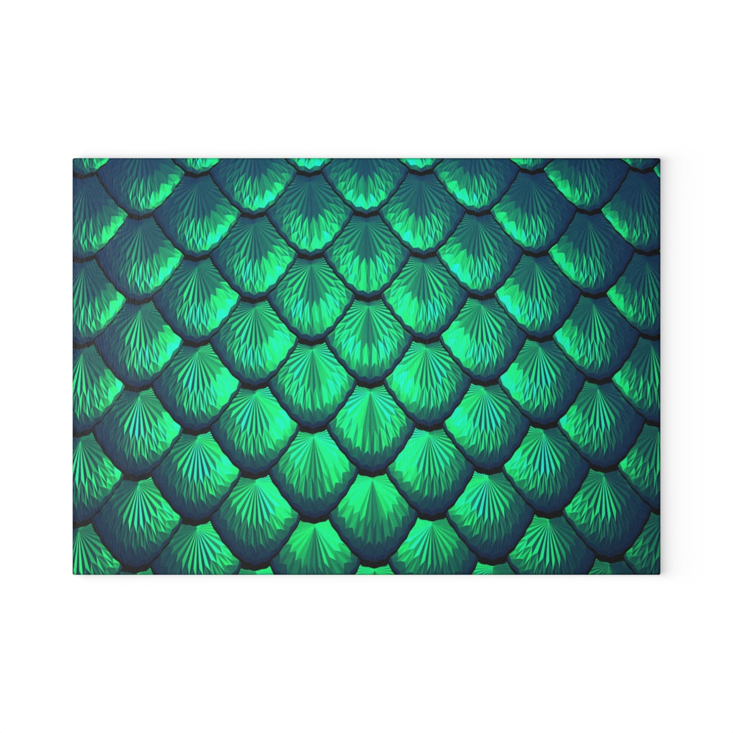 Glass Cutting Board, 2 sizes - Pretty Mermaid Tail