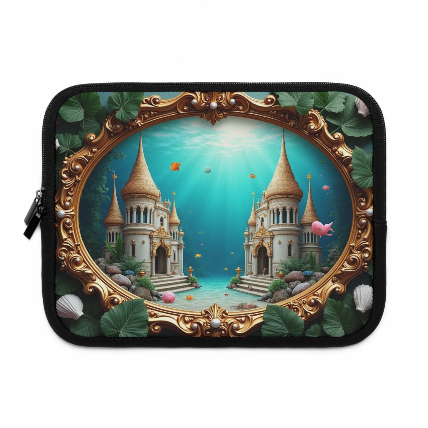Tropical Laptop Sleeve, 5 Sizes - Perfect for Ocean Lovers & Students / Mermaid Palace, Libyan Sea