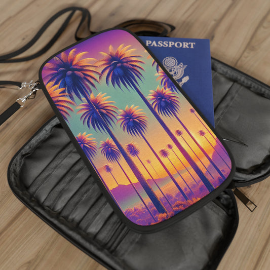 Passport Wallet – Perfect for Travelers & Adventurers / Sunset Palms