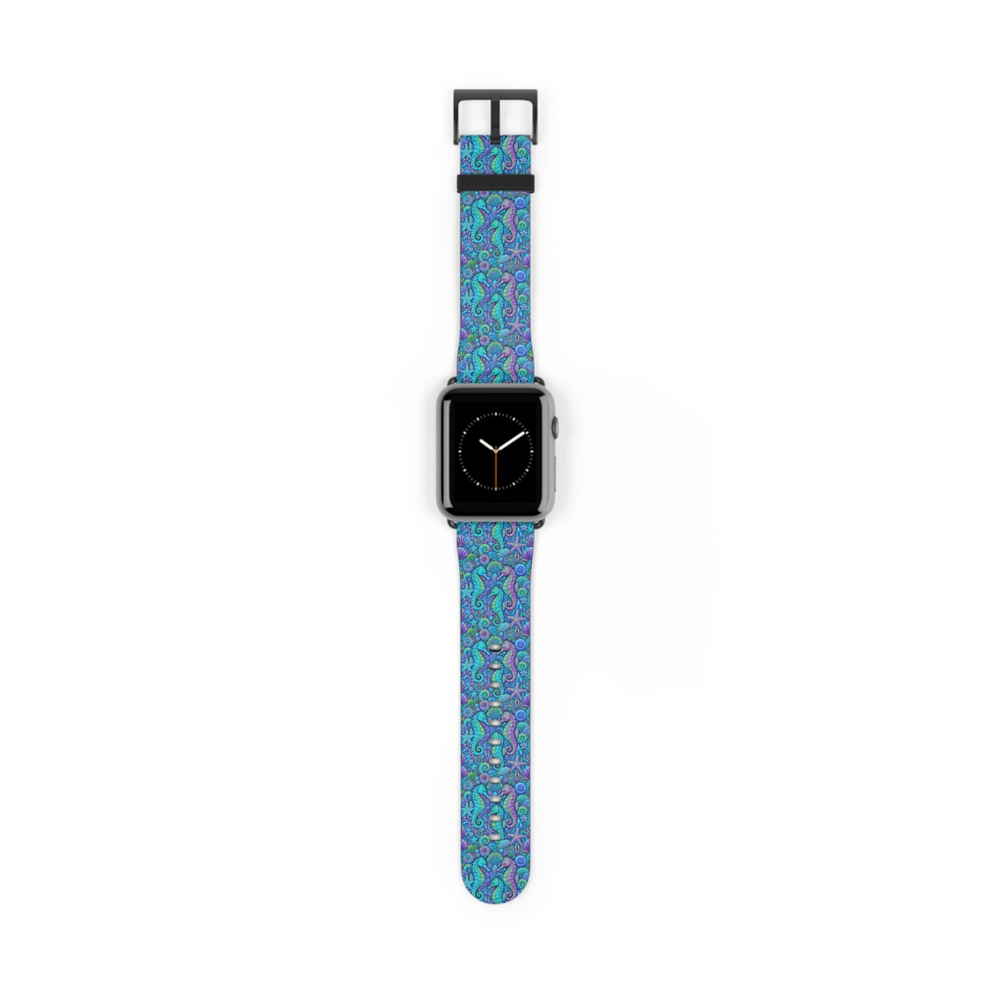 Apple Watch Band - Tropical Seahorse Trio, Turquoise Pop