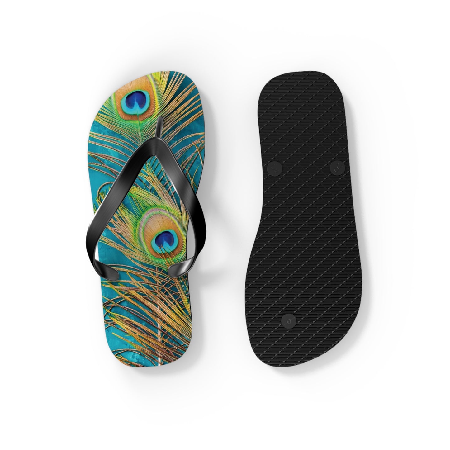 Flip Flops - Peacock Turquoise Glow