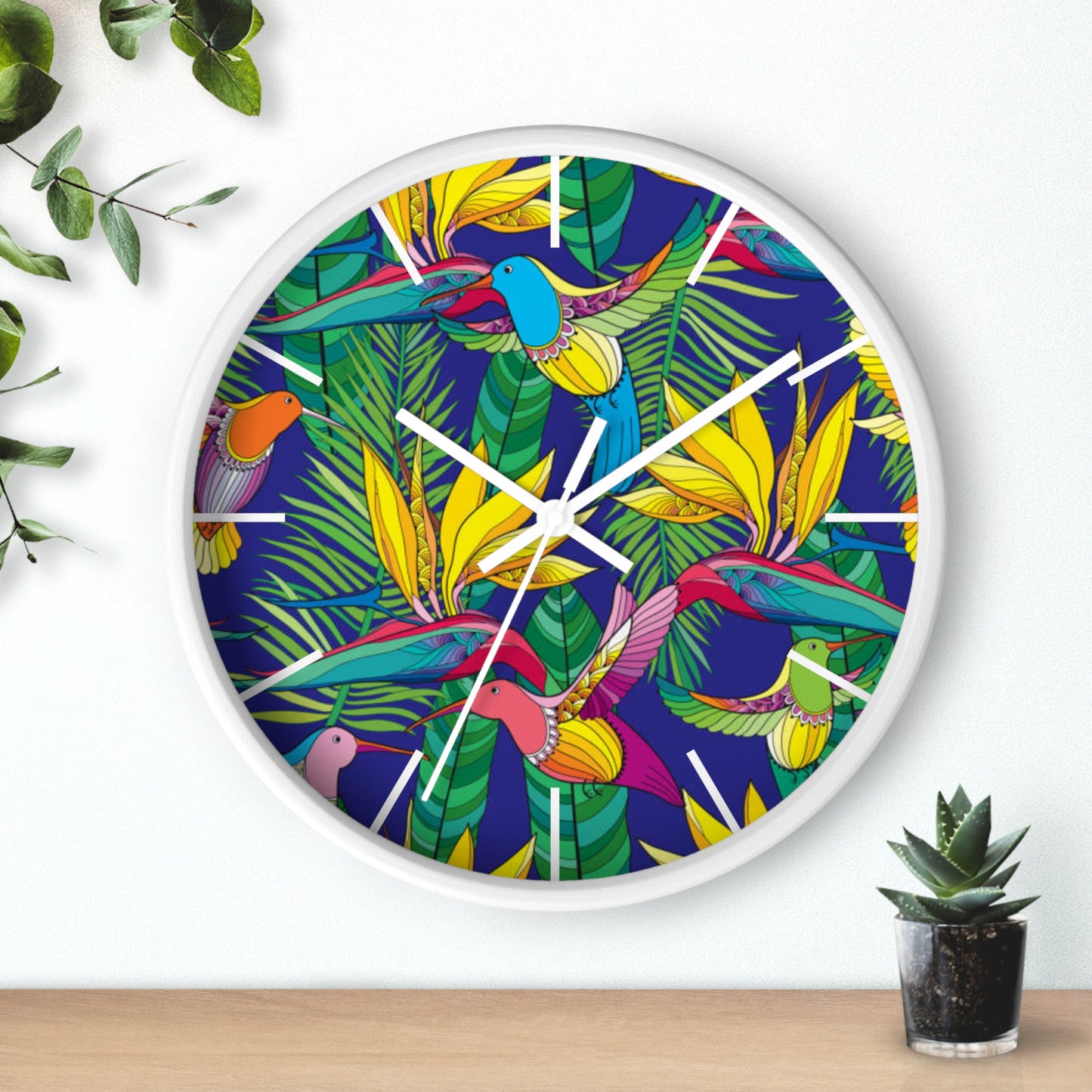 Wall Clock, Bird of Paradise Toile