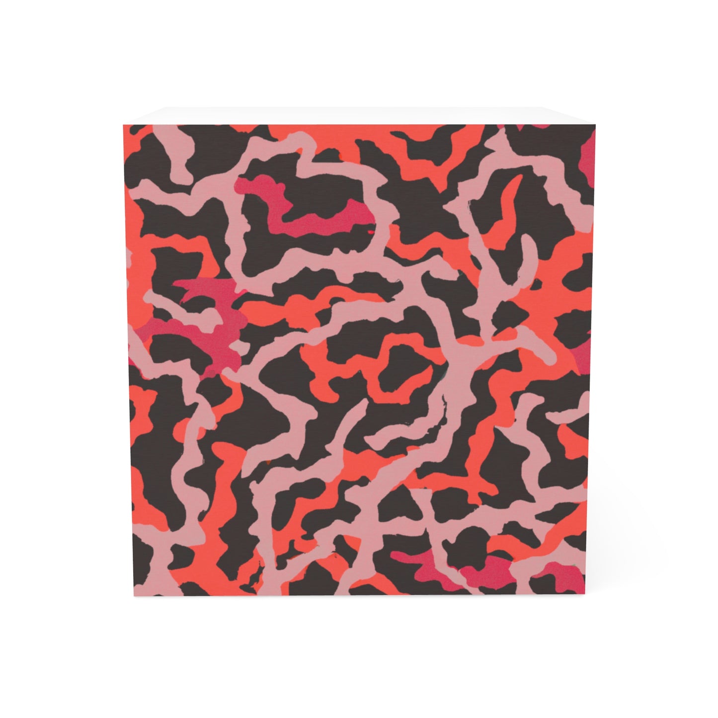 Note Cube - Coral Threads, Red
