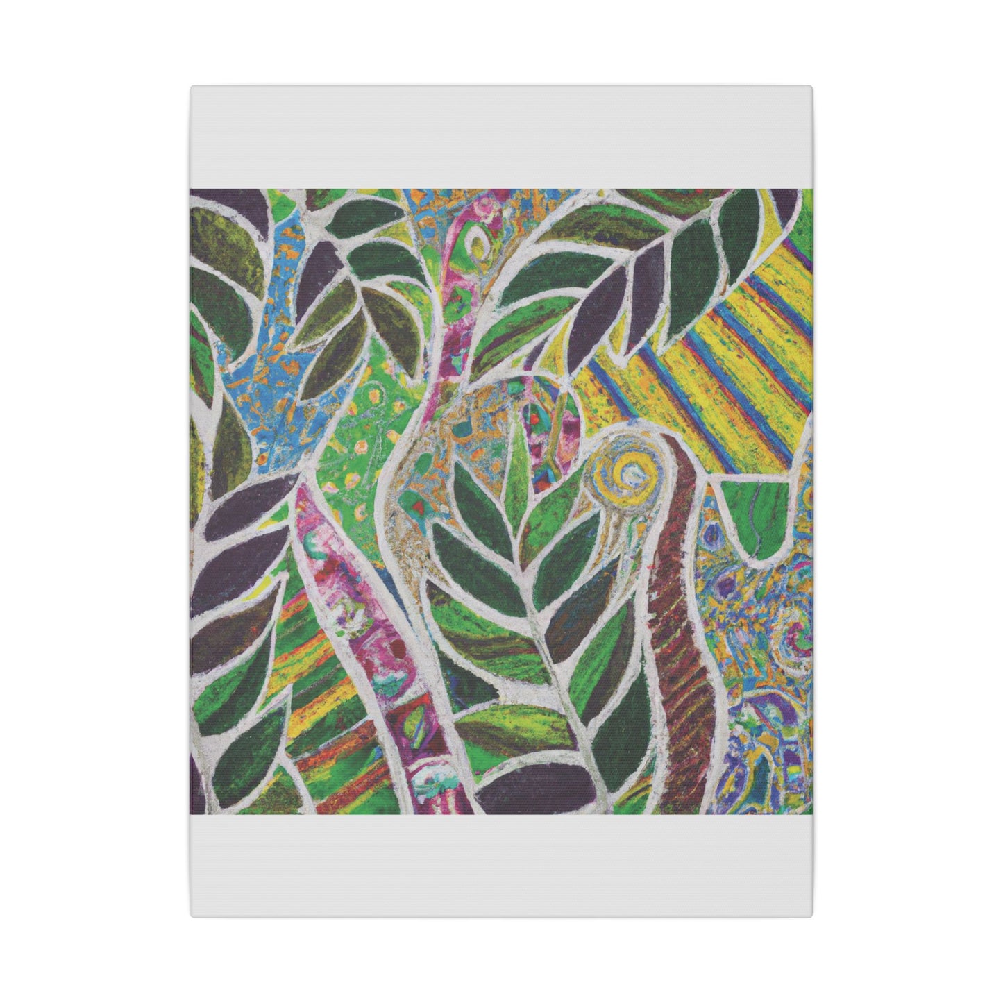 Tropical Canvas Artwork - Stretched Canvas Print, Many Sizes / Amazon Whimsy
