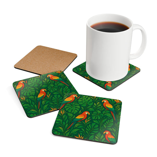 Coaster Set -  Parrot Family