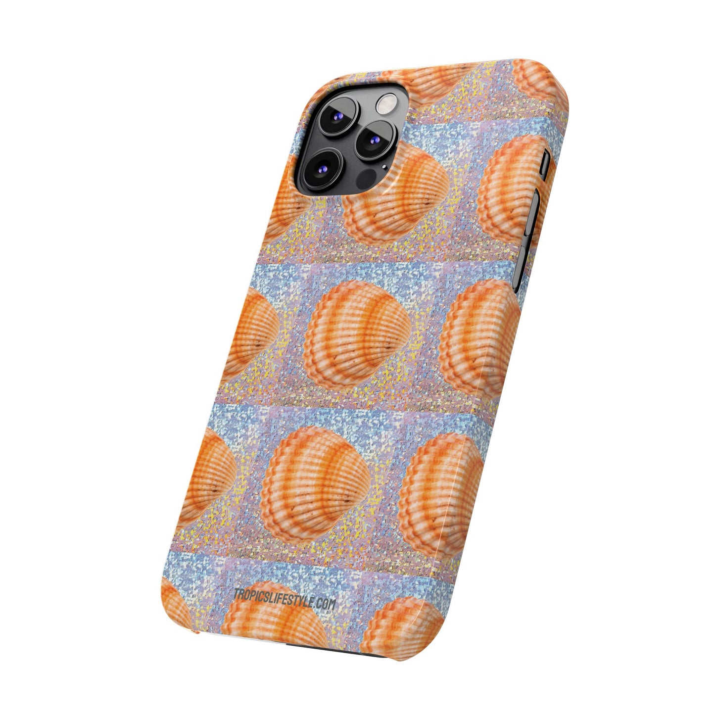 Slim Phone Cases - Disco Orange Scallop