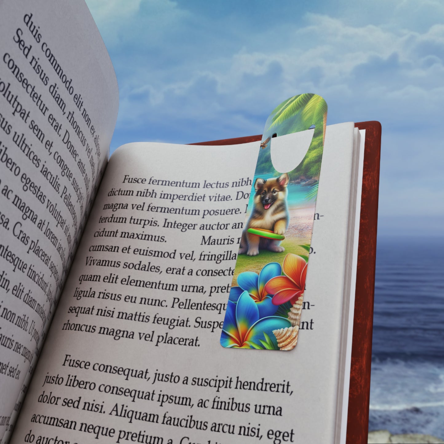 Bookmark - Aluminum, Puppy Playing Frisbee #3