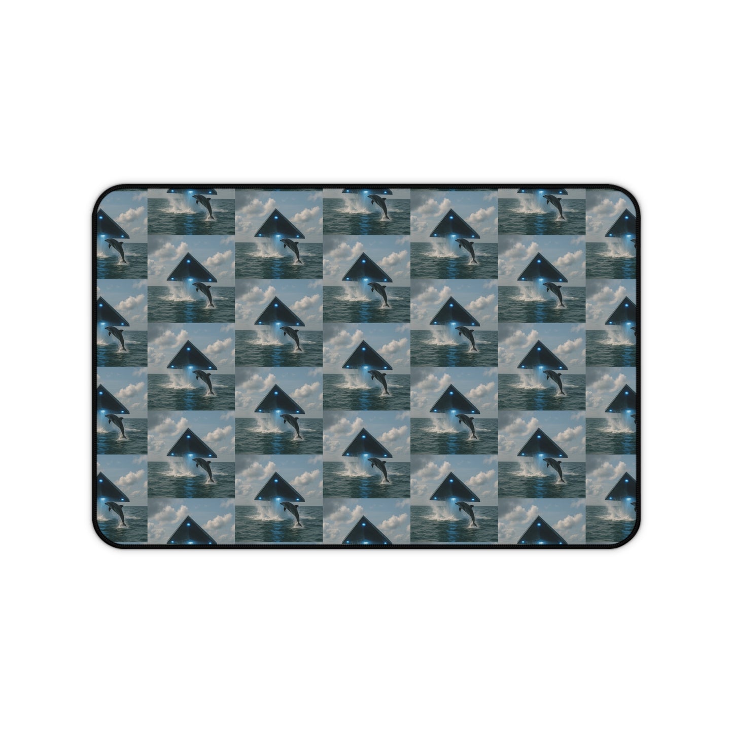 Tropical Mouse Pad/Desk Mat, 3 Sizes - Perfect for Home Office / UFO and Dolphin
