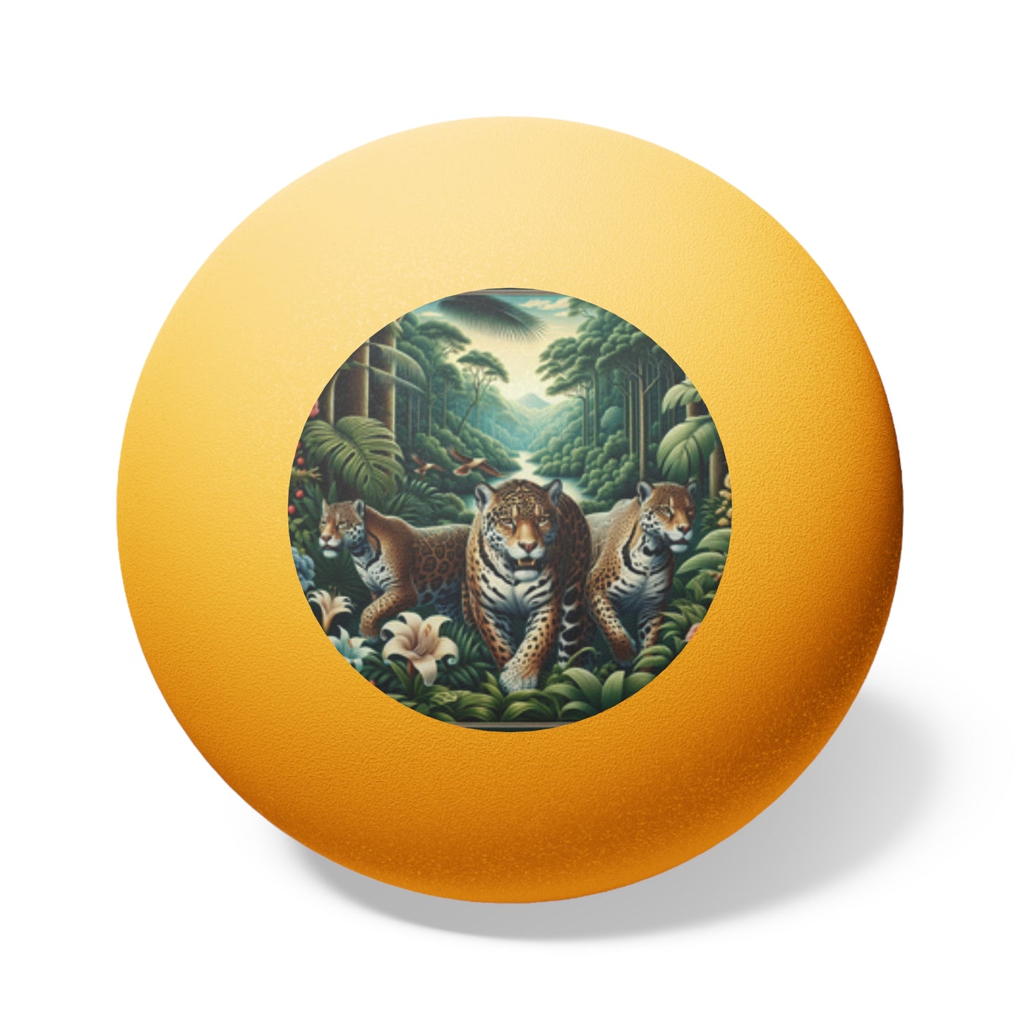 Tropical Paradise Ping Pong Balls - 6 Pack with Rainforest Big Cats