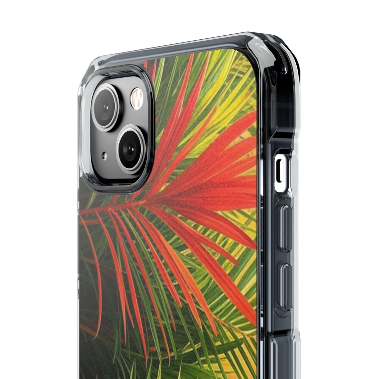 Red Flame Palm Magnetic Clear Phone Case, Many Models