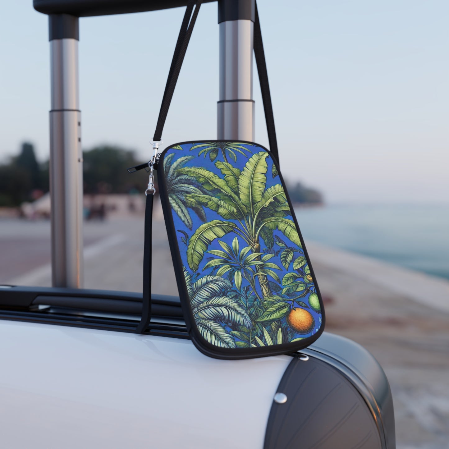 Passport Wallet – Perfect for Travelers & Adventurers / Tropical Fruit, Dark Blue