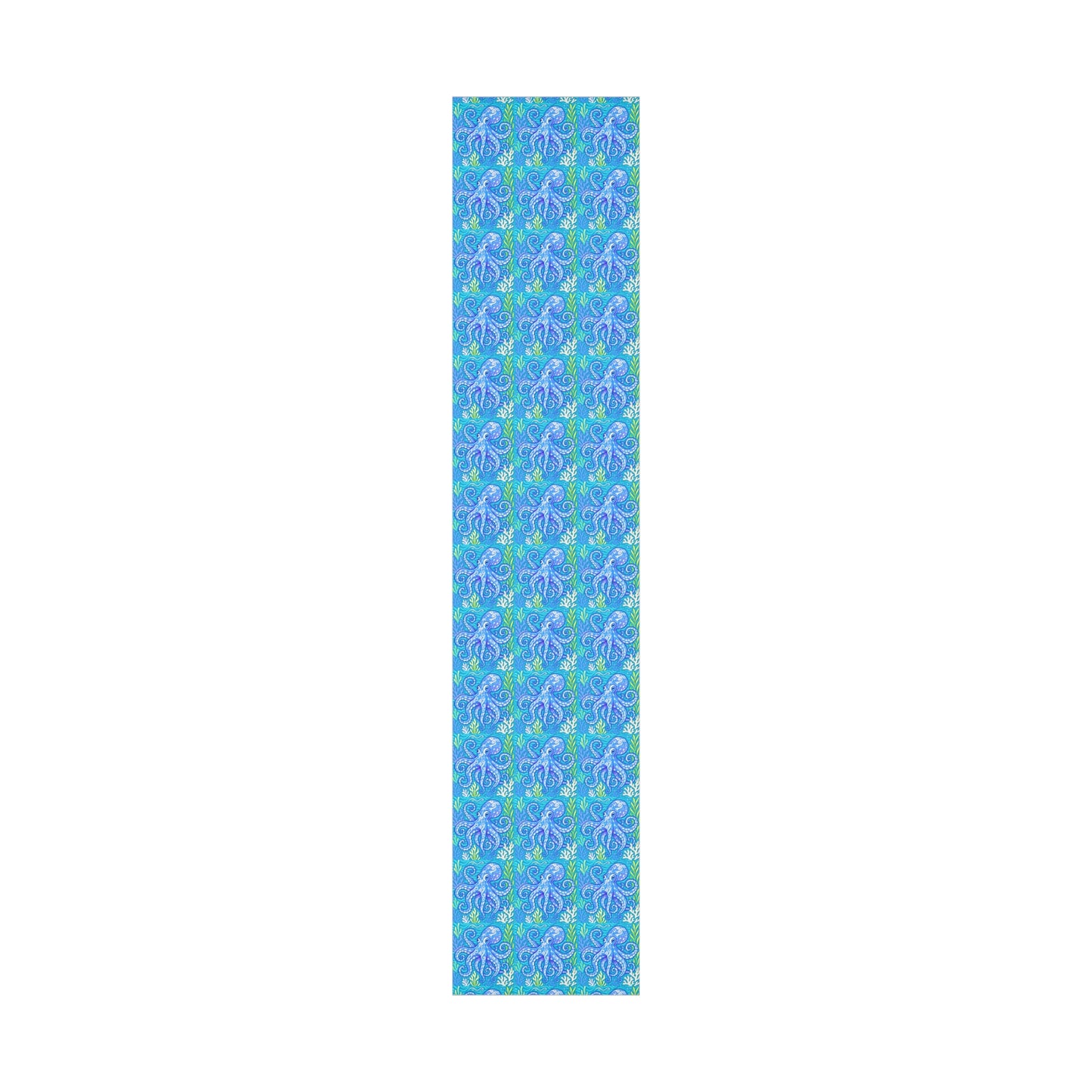 Wrapping Paper - Tropical Gift Wrap for All Occasions / 3 Sizes, 2 Finishes / Octopus Kraken Joe, Blue