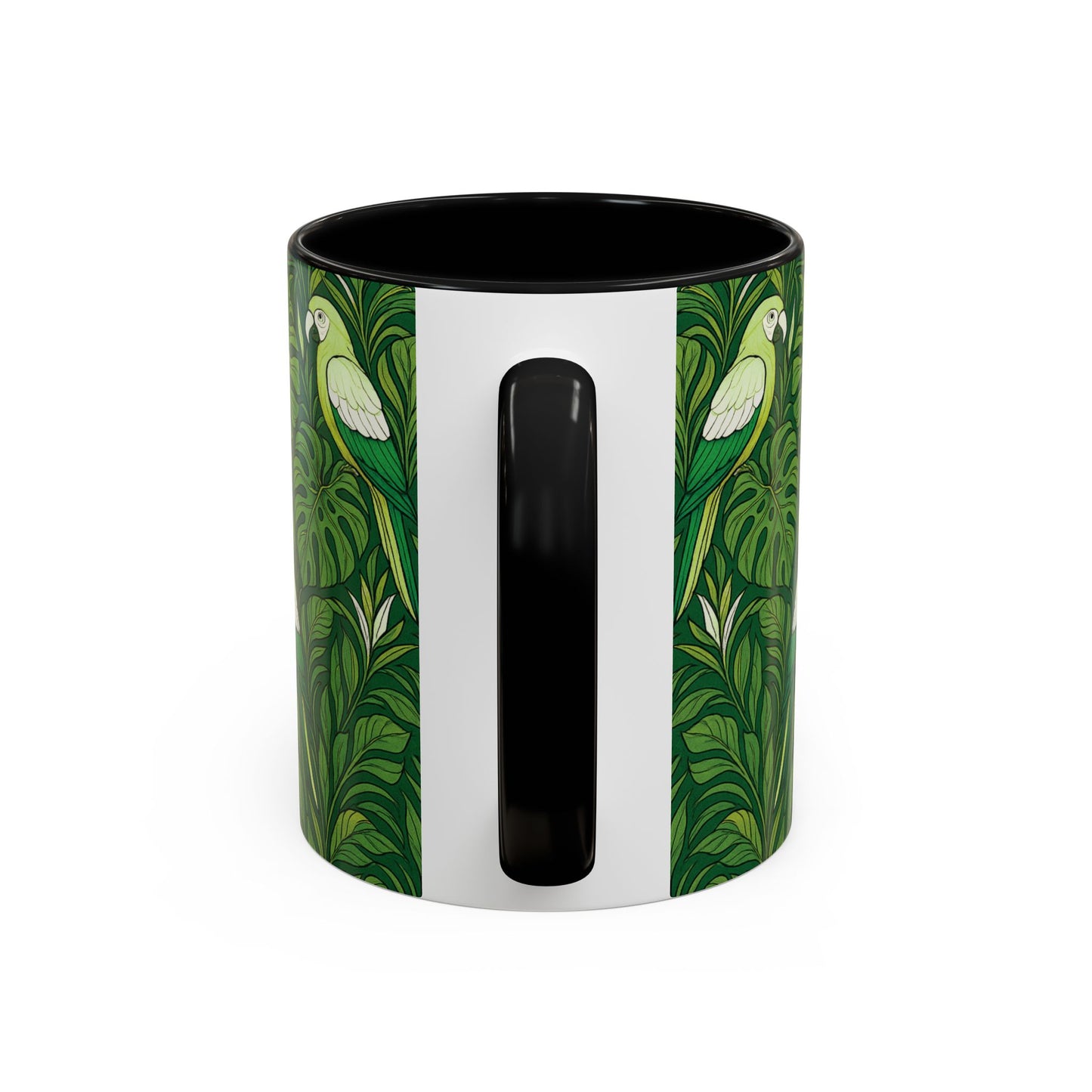 Accent Coffee Mug (11, 15oz), 8 Colors - Parrot Family, Lime