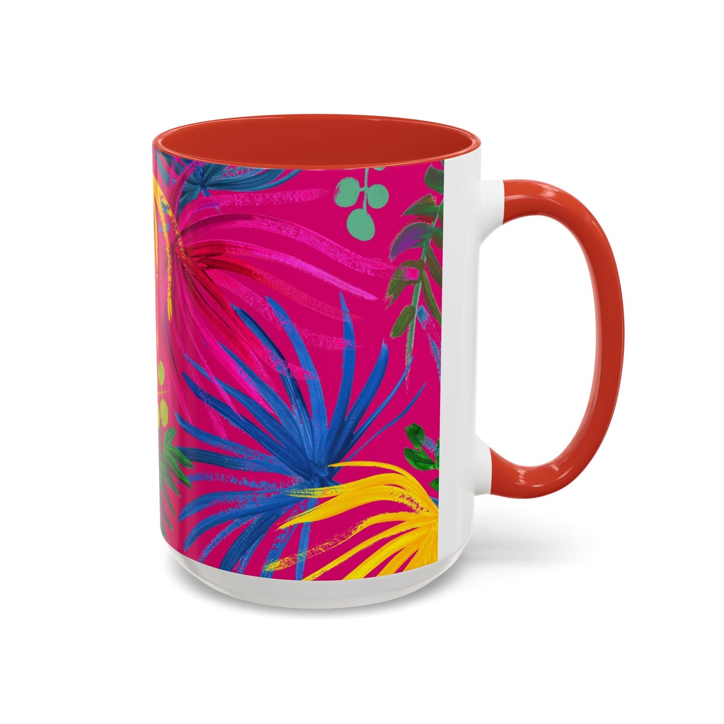 Accent Coffee Mug | Tropical-Inspired Drinkware / Exotic Flora