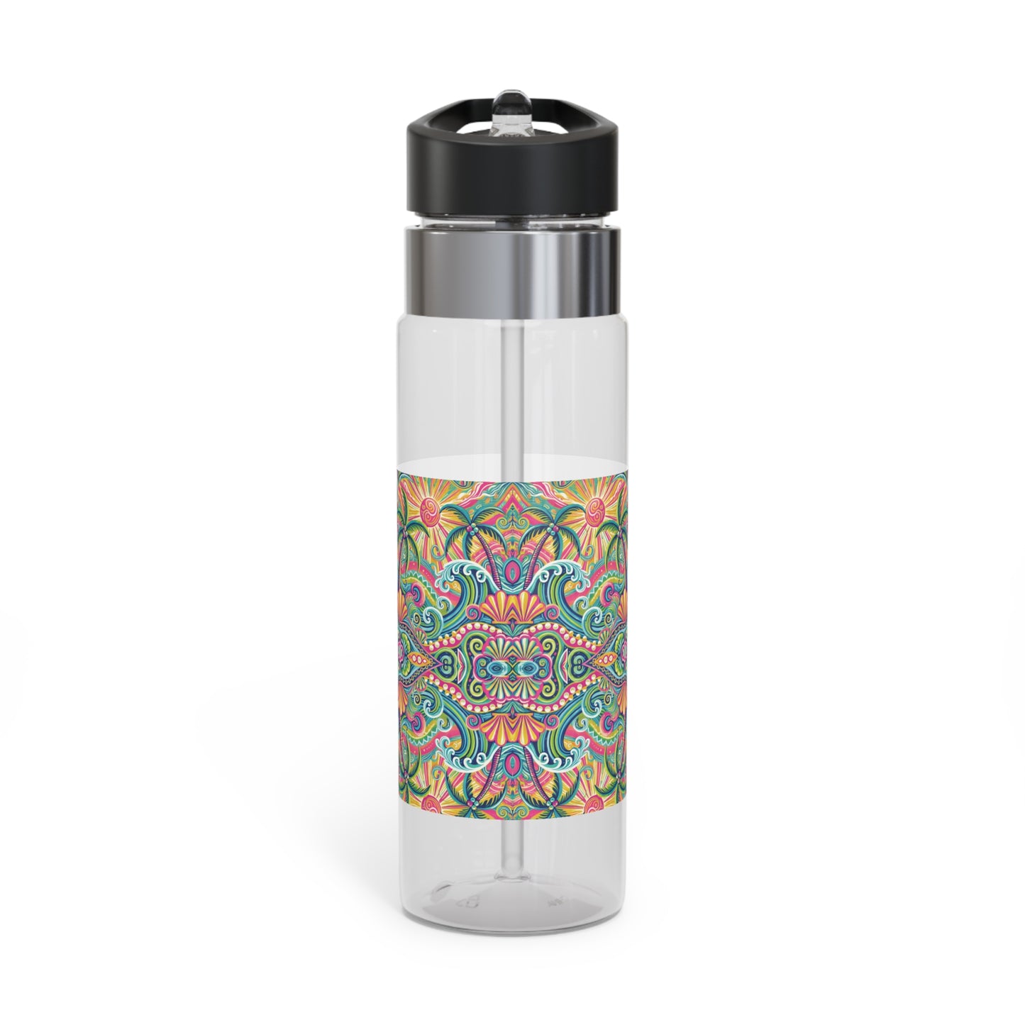 Tropical 20oz Tritan Sport Water Bottle -  Leakproof, Lightweight, BPA-Free / Kaleido Bay