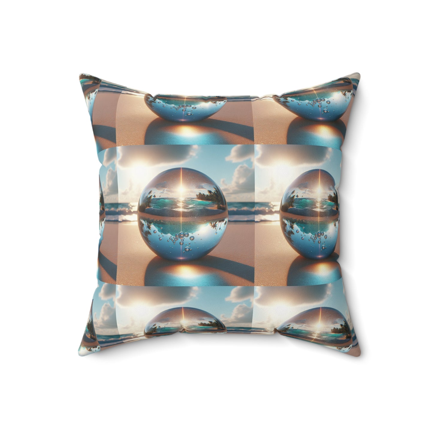 Decorative Pillow - Accent Cushion, 4 Sizes / Beach Illusion Ball