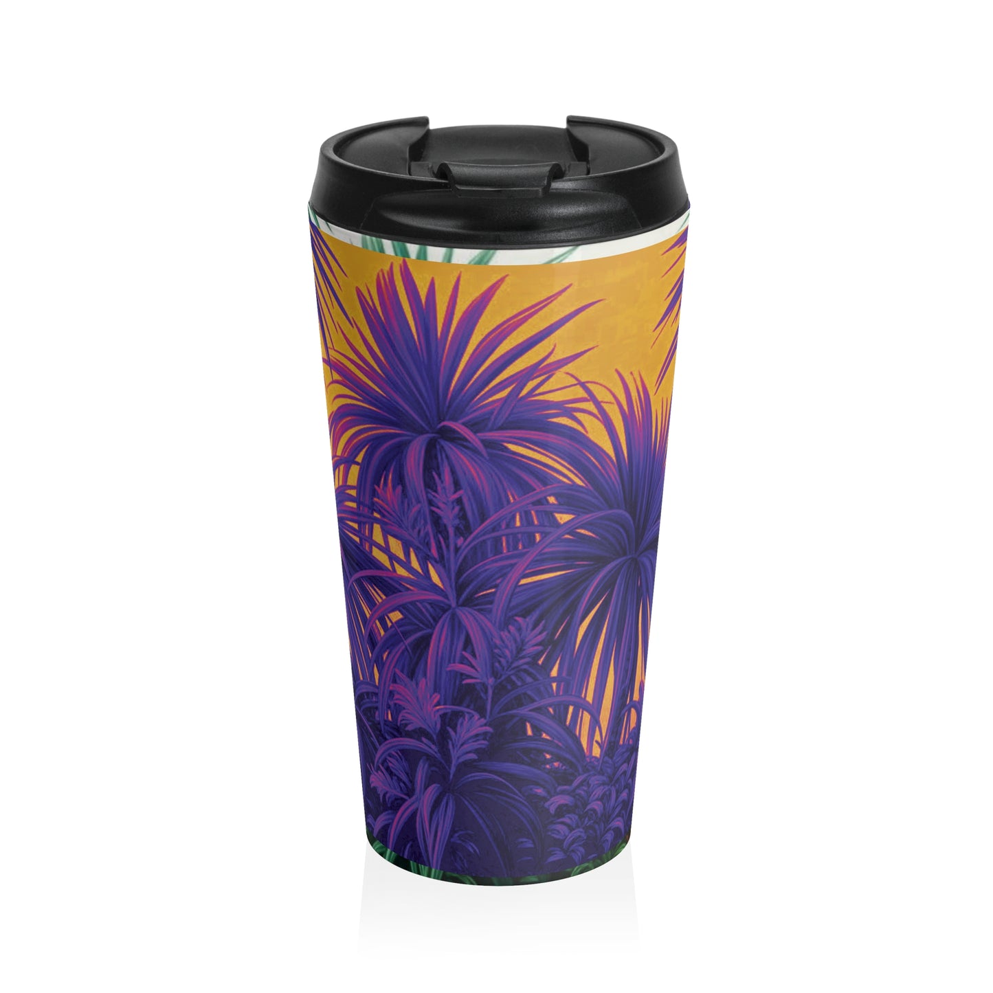 15 oz. Stainless Steel Travel Mug / Tiny Palm Island Heatwave