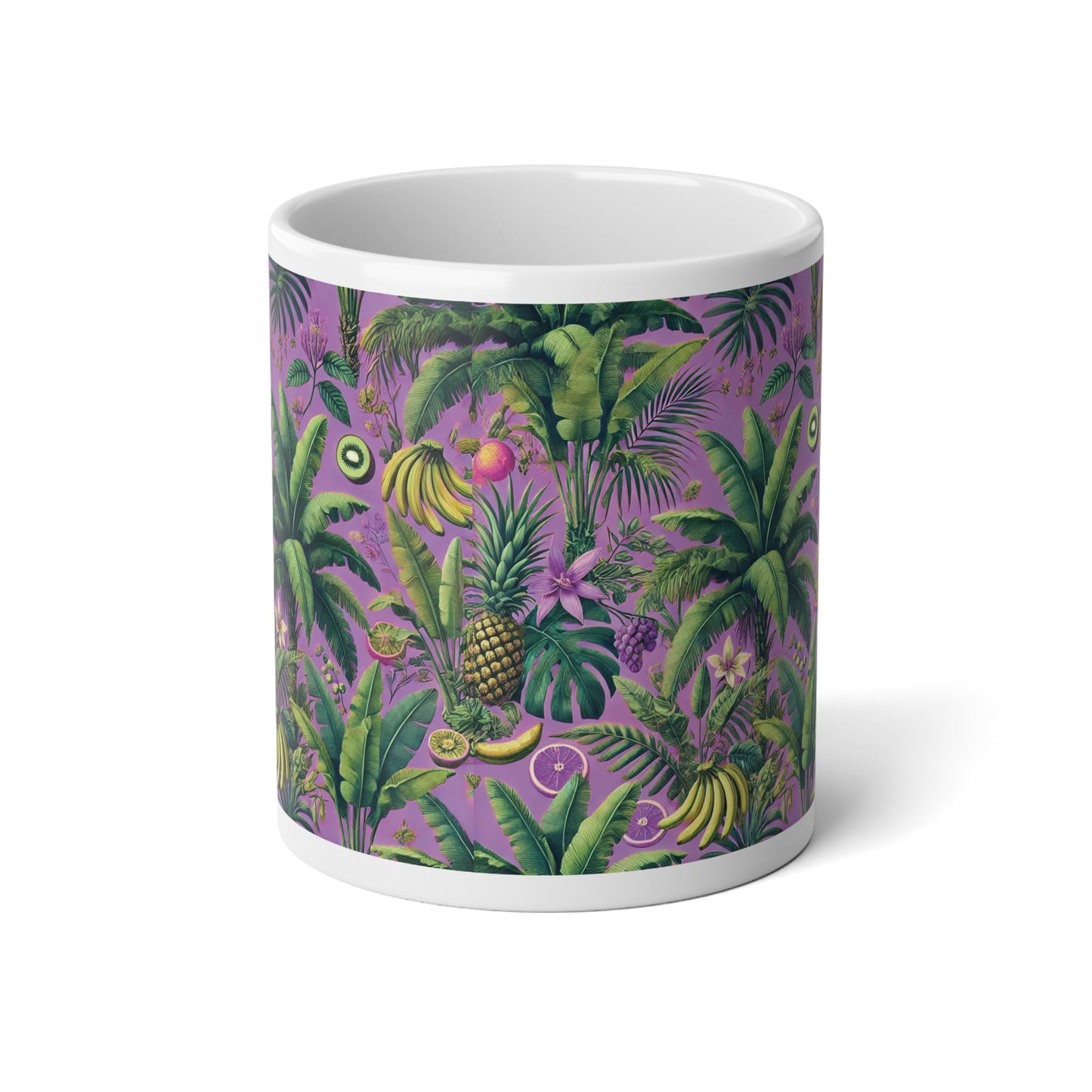 Jumbo Mug, 20 oz | Palms & More Tropical Fruit, Purple