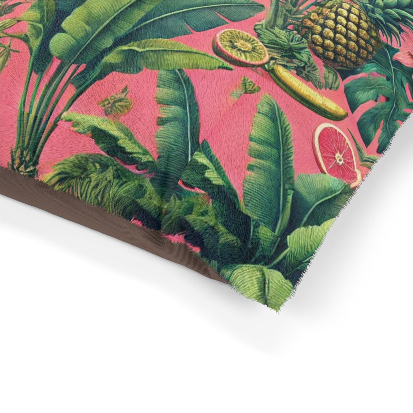 Pet Bed - Cozy and Fun Dog or Cat Bed for Beach Lovers / More Tropical Fruit, Coral
