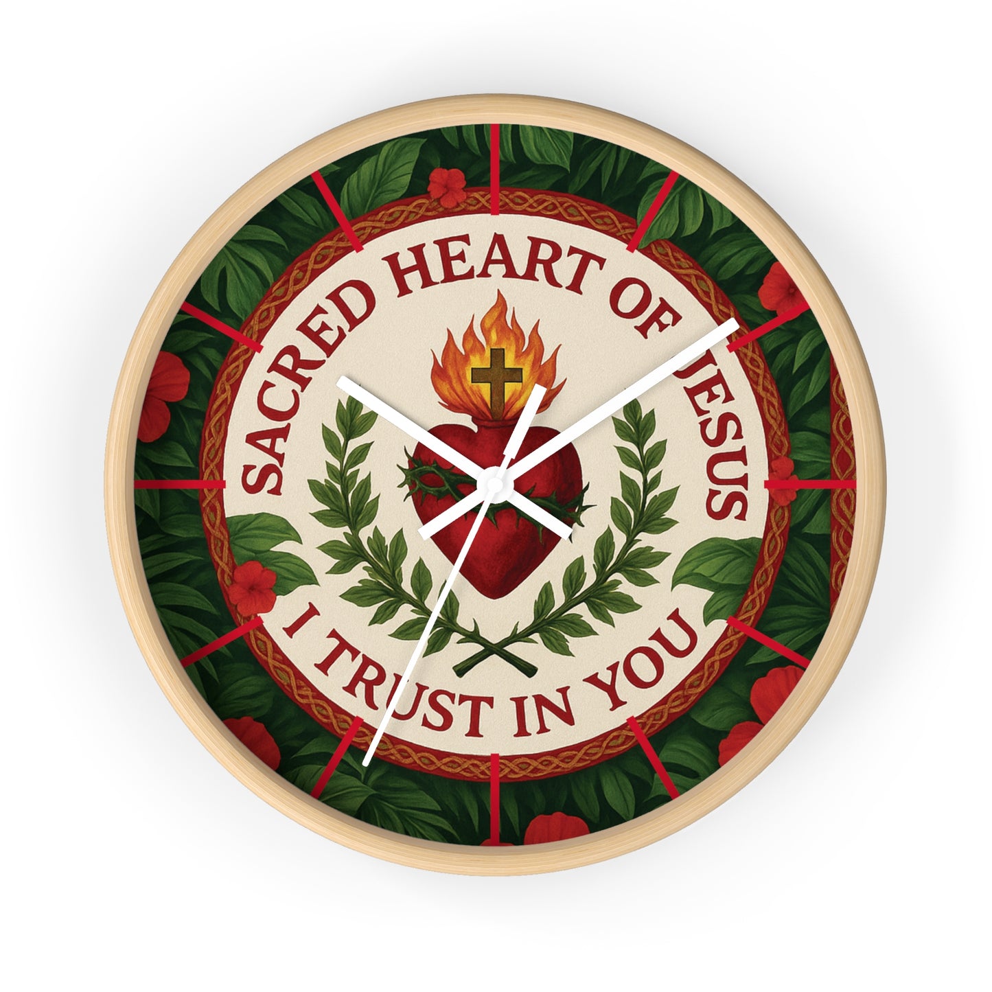 Sacred Heart of Jesus Prayer Wall Clock – Stunnig Religious Home Decor Honoring Our Lord