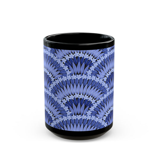 Plumeria and Palms Black Coffee Mug