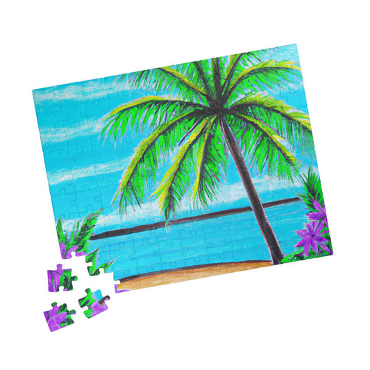 Calm Beach Tropical Puzzle, 4 Sizes - Relaxing Jigsaw for Island Vibes
