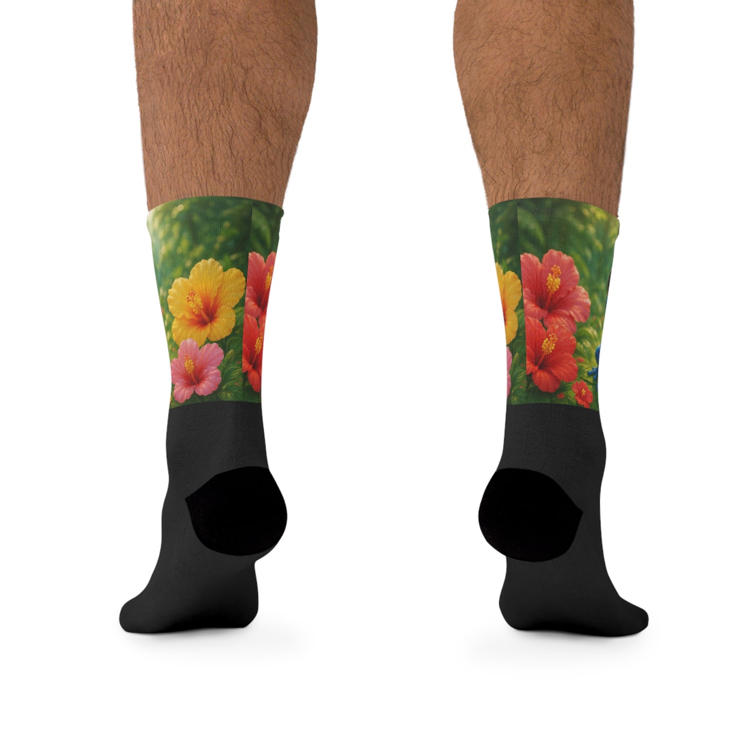 Recycled Poly Socks, Baby Tree Frog/Black