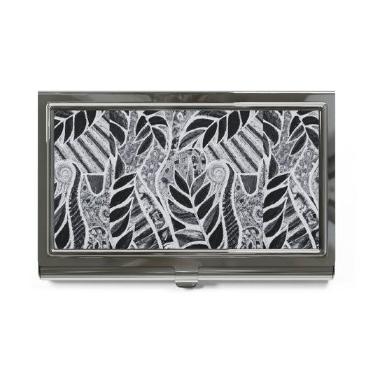 Business Card Holder /Case - Amazon Whimsy, Noir