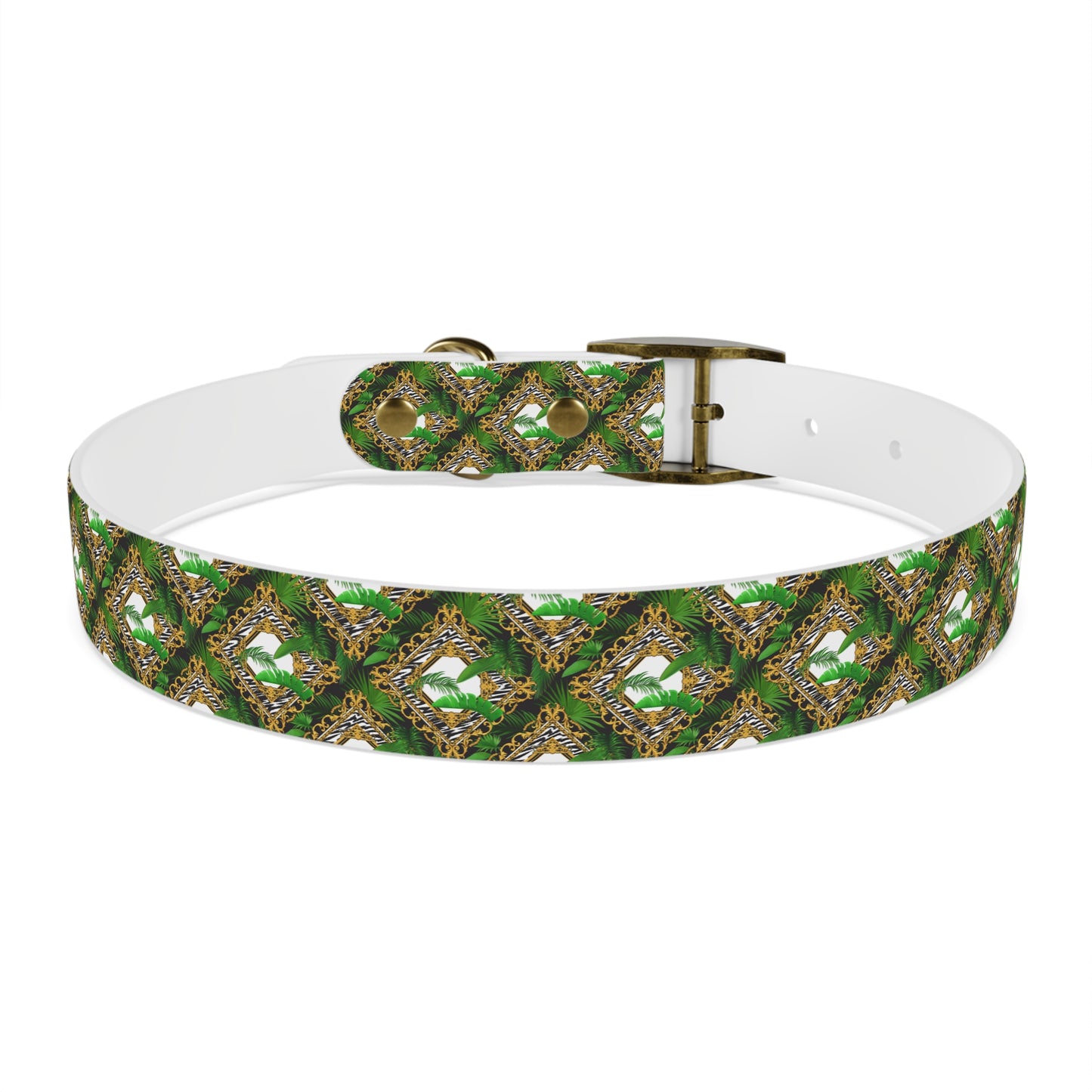 Dog Collar - Jungle Luxe White