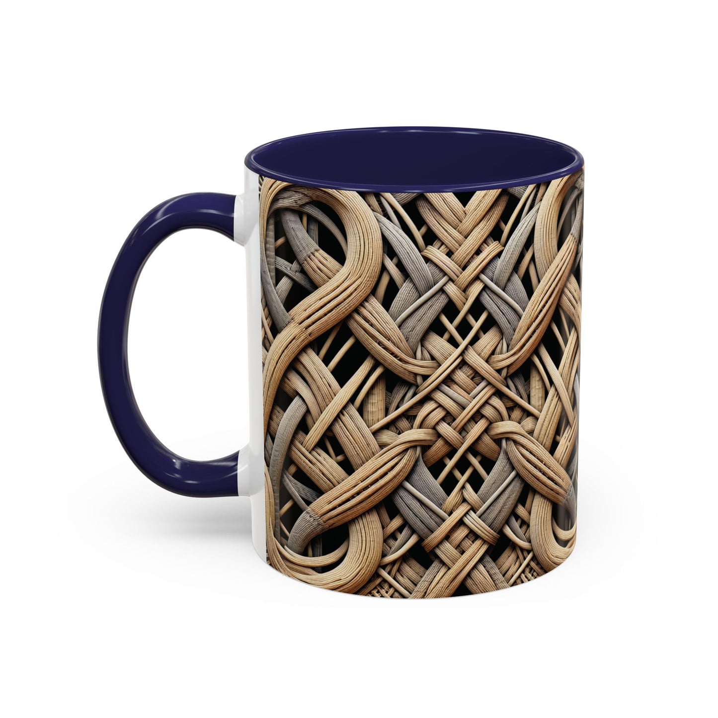 Accent Coffee Mug (11, 15oz), 8 Colors - Beach Wicker
