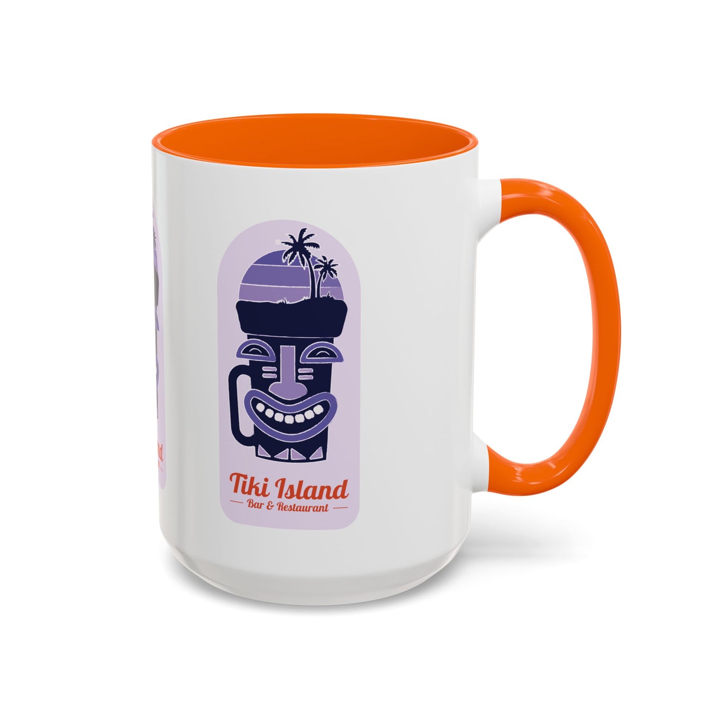 Tiki Island Accent Coffee Mug - Fun Tropical Drinkware for Beach Vibes, purple