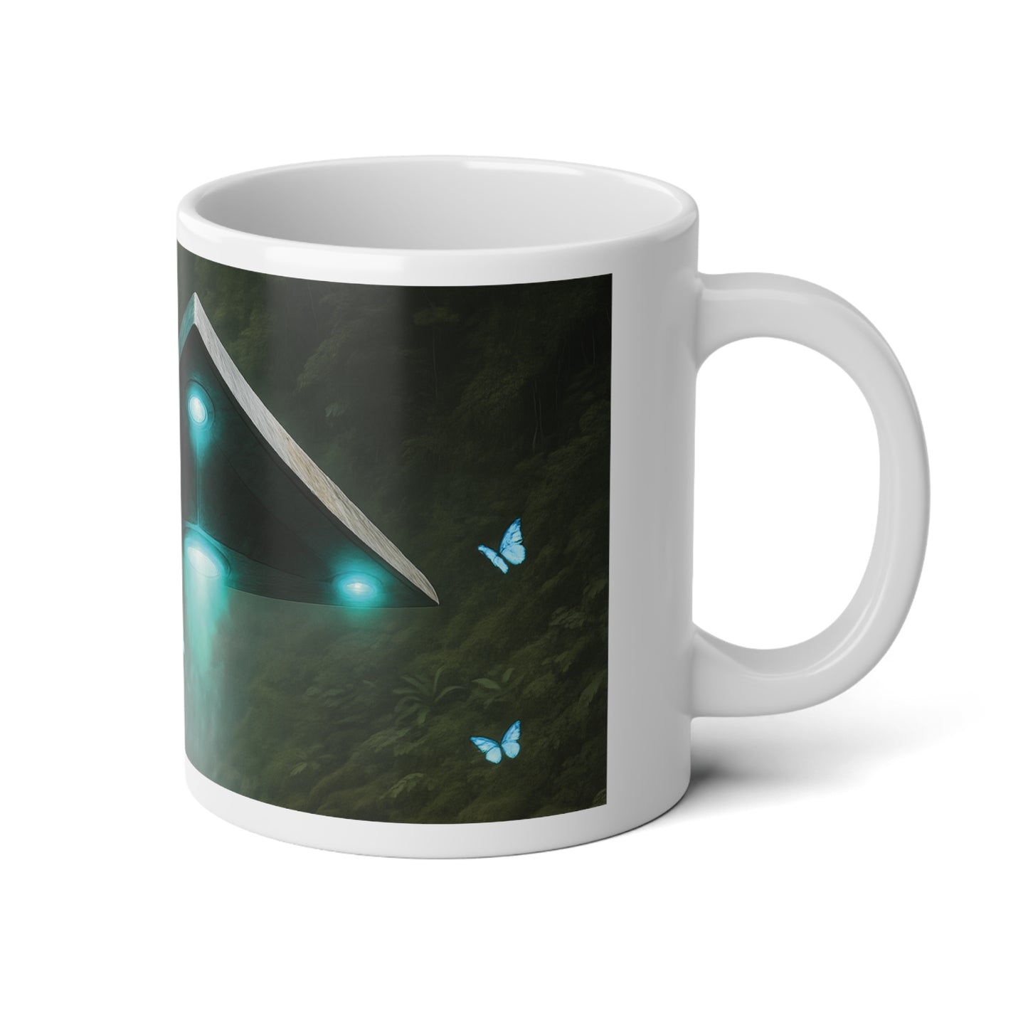 Jumbo Mug, 20oz, UFO and Waterfall | Tropical Coffee Cup
