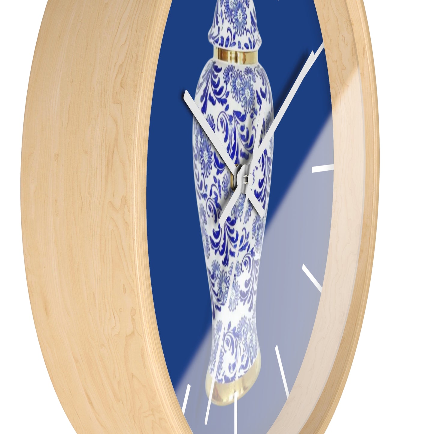 Wall Clock, Blue & White Ginger Jar, Hands/Base Variants