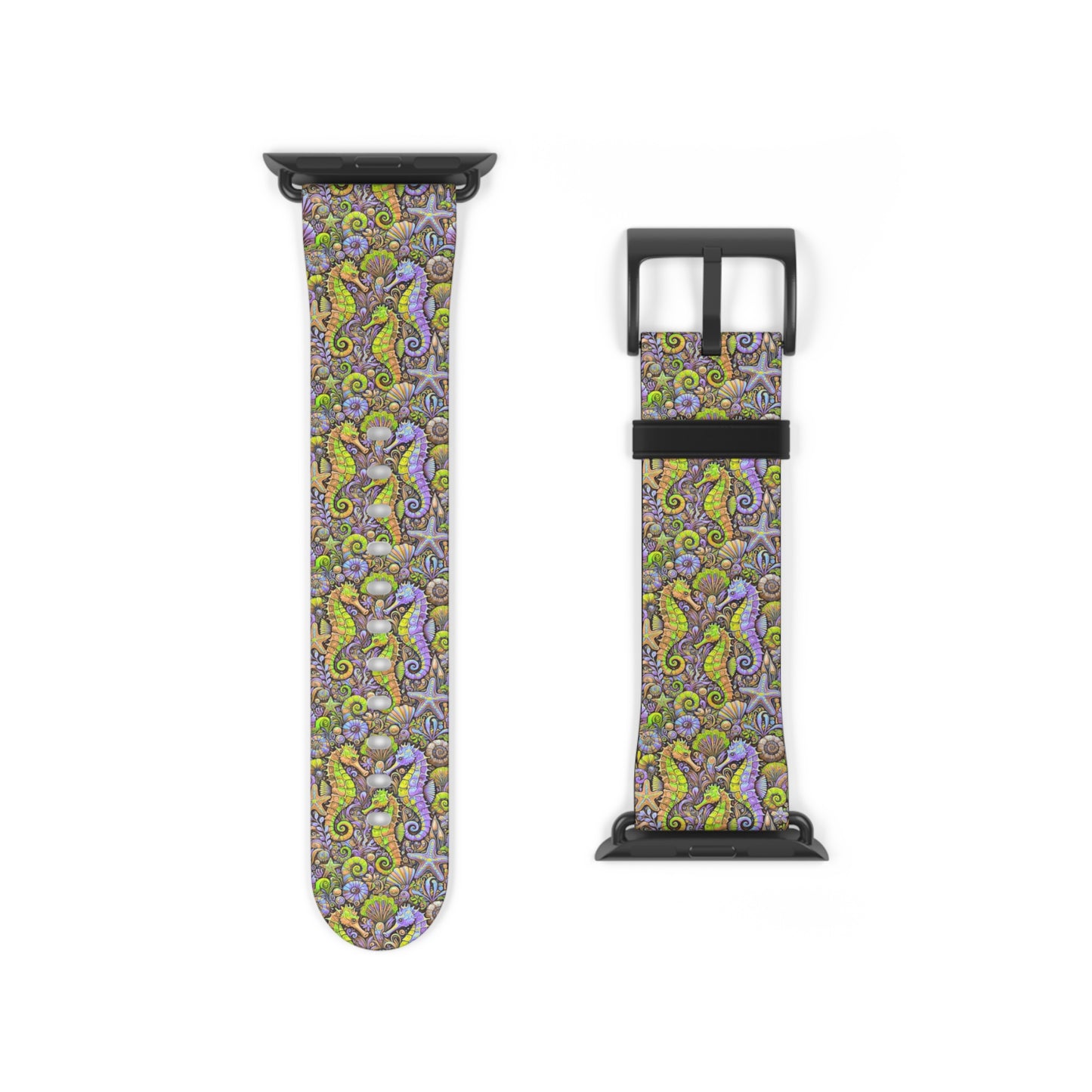 Apple Watch Band - Tropical Seahorse Trio, Yellow/Purple
