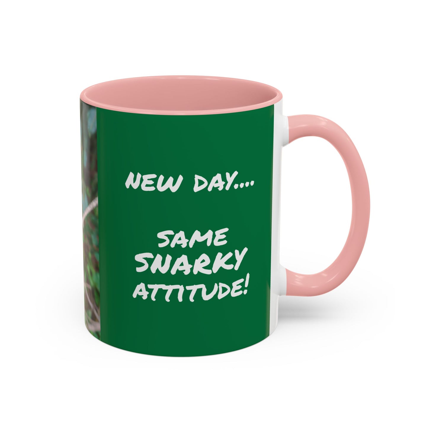 Parrot Accent Coffee Mug (11, 15oz), 8 Colors - Same Snarky Attitude, green