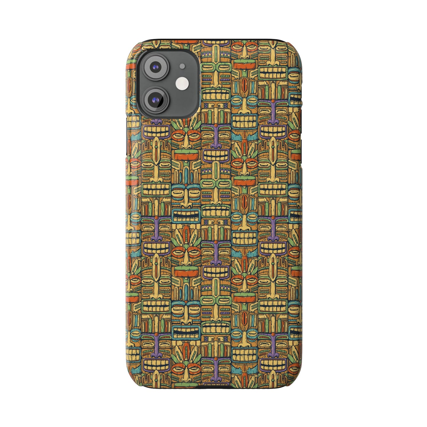 Slim Phone Cases - Colorful Tiki Party