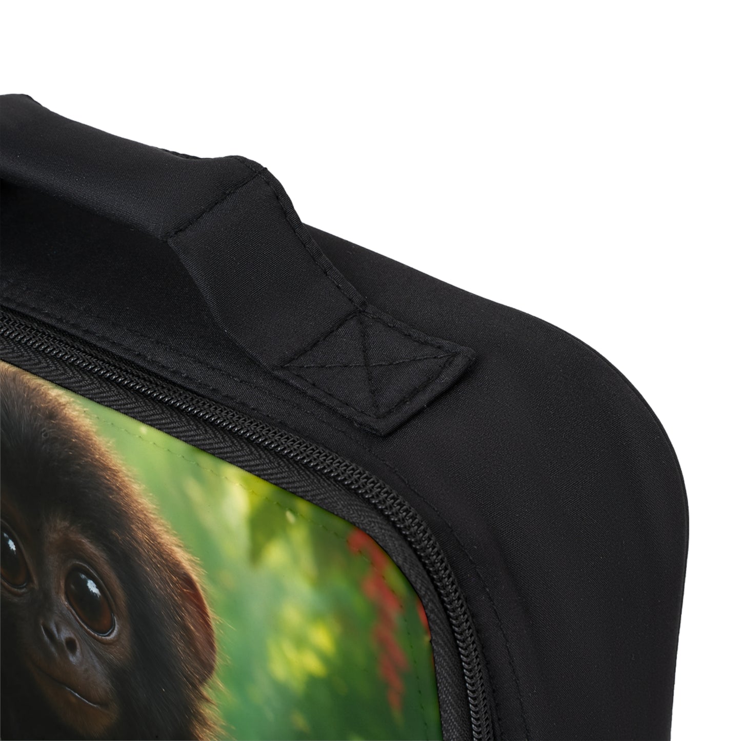 Baby Howler Monkey Rainforest Lunch Bag - Eco-Friendly Insulated Tote, Adult and Child Lunchbox / Perfect for Picnics, Beach Outings