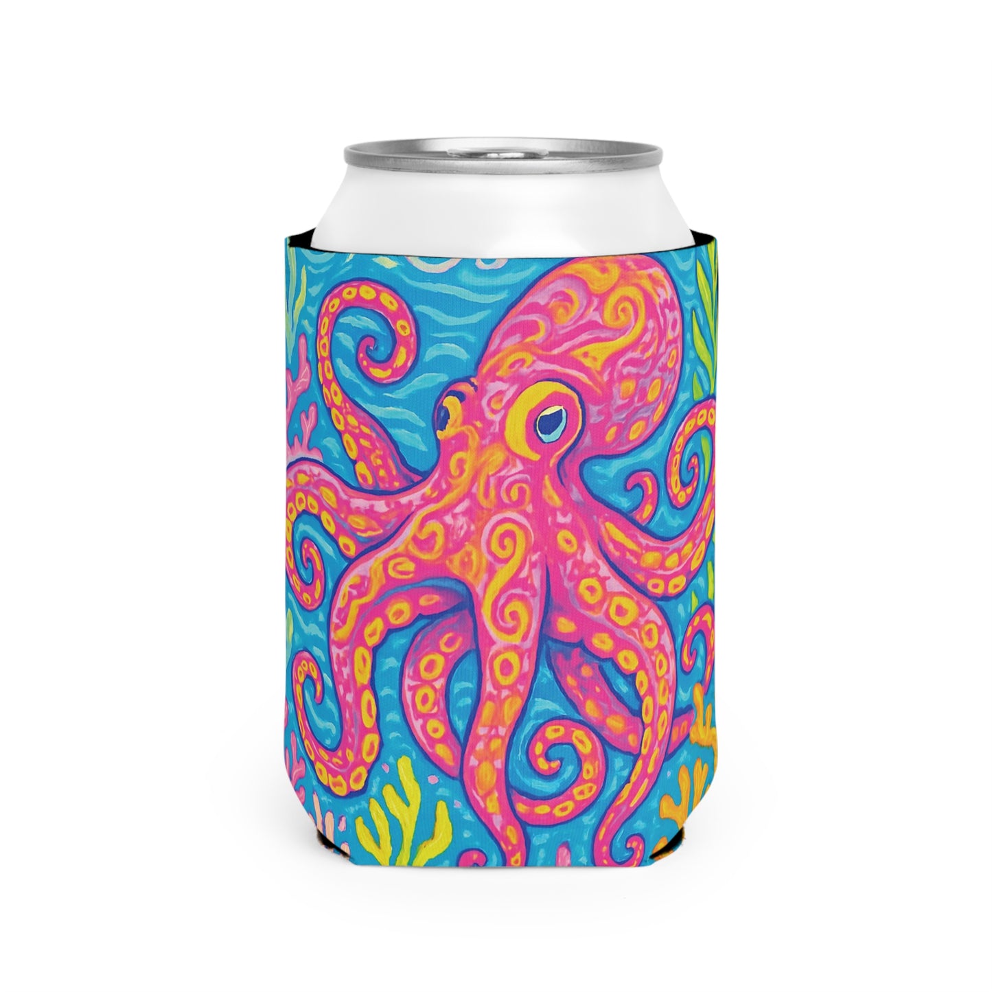 Octopus Kraken Joe Can Cooler Sleeve - Perfect for Outdoor Picnics