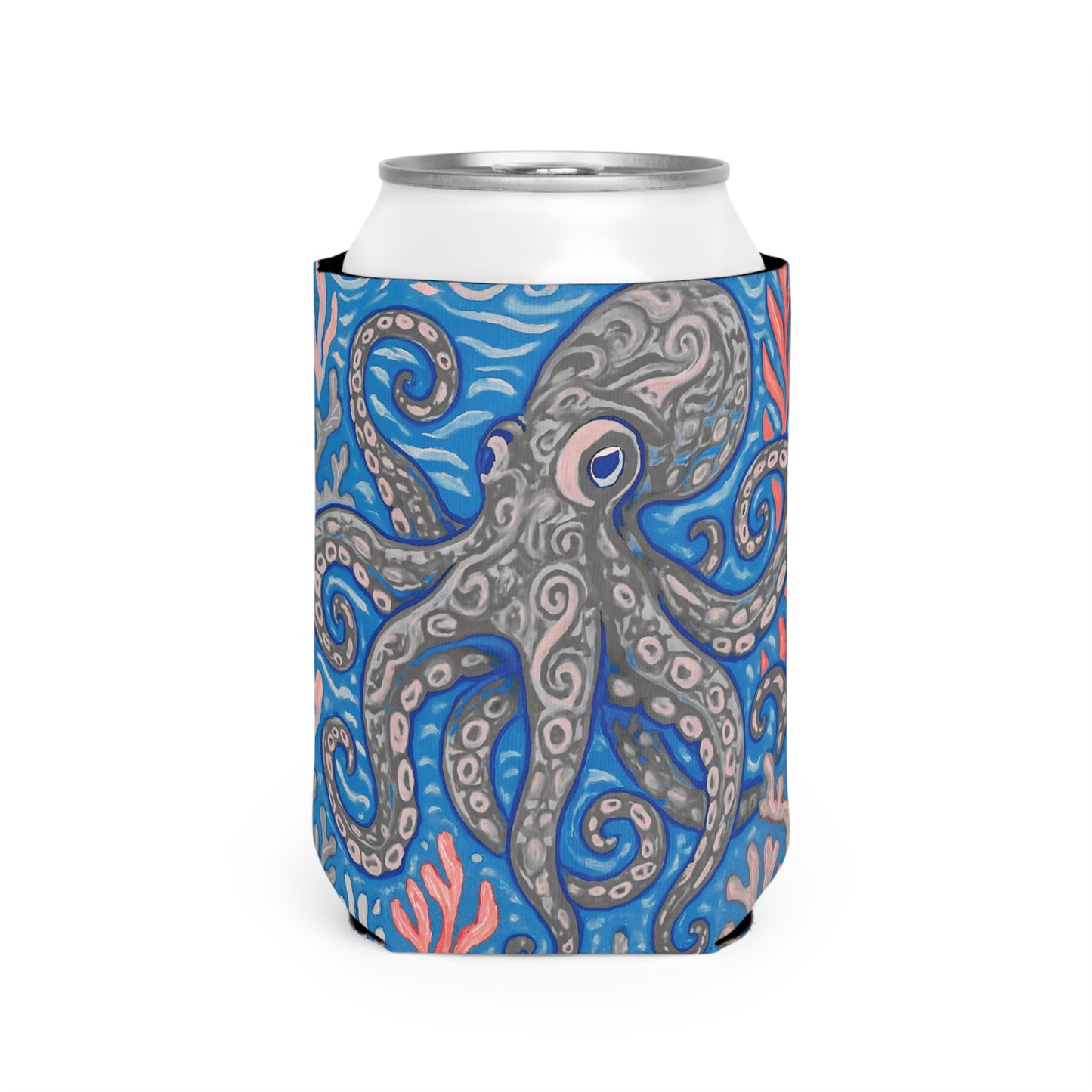 Octopus Kraken Joe/Slate Can Cooler Sleeve - Perfect for Outdoor Picnics